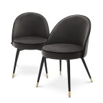 Set scaune dining Cooper Black 83cm Mobilier