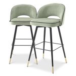 Set scaune de bar din catifea Bradford Green 103cm Mobilier