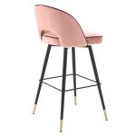 Set scaune de bar din catifea Bradford Nude 103cm Mobilier