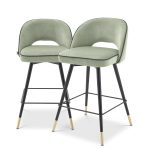Set scaune de bar din catifea Mirage Green 92cm Mobilier