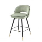 Set scaune de bar din catifea Mirage Green 92cm Mobilier