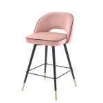 Set scaune de bar din catifea Mirage Nude 92cm Mobilier