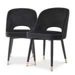 Set scaune dining Clint Black 84cm Mobilier