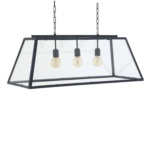 Candelabru zinc si sticla Hayley 100cm Iluminat