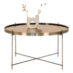 Masa de cafea rotunda aurie 70 cm Venezia Mobilier